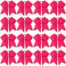Cheer Hair Bows OAOLEER 16 peças, 20 cm, suporte de rabo de cavalo, elástico