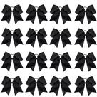 Cheer Hair Bows OAOLEER, 8 polegadas, preto, pacote com 16 unidades para meninas