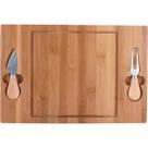 CHEESY JG P/ QUEIJO 36x24x2cm BAMBU NATURAL 3PÇ