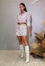CHEMISE FEMININO COM CINTO off white c/ marrom M