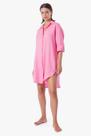Chemise linho rosa candy