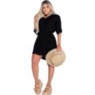 Chemise Manga Longa Vestido Camisa Feminino