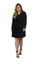 Chemise plus size sarja preto com elastano lunender 67287
