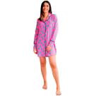 Chemise Sedinha Pink coração azul Pijama Vestido Camisão Chemise Sedinha Pink coração azul Pijama Vestido Camisão