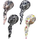 Chemo Headwear Halfchet Elegant Flower Poliester, 4 peças femininas