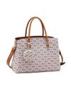 Chenson Bolsa Feminina Bege Monograma Elegance de Mão