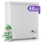 Chest Freezer DEMULLER 4,0 pés cúbicos com display eletrônico branco