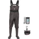 Chest Wader TIDEWE Bootfoot, 2 camadas de nylon/PVC, marrom impermeável Chest Wader TIDEWE Bootfoot, 2 camadas de nylon/PVC, marrom impermeável