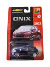 Chevrolet Miniatura Onix 2023 Die Cast 1:64 Pneus Borracha Cor:Preto
