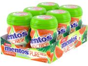 Chiclete Mentos Pure Fresh Melancia Display com 6 Unidades 56g