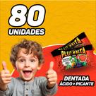Chiclete Plutonita Recheio Ácido Display Caixa com 40Un Cabeça de Abóbora, Baba de Bruxa, Língua Ácida, Abraço Congelante