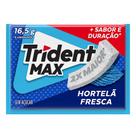 Chiclete Trident Max Hortelã Fresca Zero Açúcar 16,5g