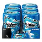 Chiclete Trident XSenses Peppermint sem Açúcar Garrafa 54g - Caixa com 6 unidades