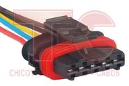 Chicote 05 vias, da injeção eletrônica, aplicações diversas com terminais 2.8mm, porta fêmea 1051802