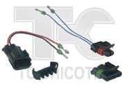 Chicote 4 vias adaptador para bomba combustível flex 18cm, porta femea, term 2,8mm e 1,6mm 1041272
