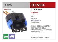 Chicote 4 vias femea - sensor temp.ar condicionado