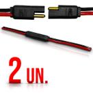 Chicote Conector Plug 2 Vias 4mm Falantes Caixas 2 Unidades