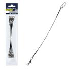 Chicote Crown Steel Leader Black Nickel com Girador e Snap 60lb (23cm, 10un)