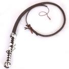 Chicote de couro bovino marrom-escuro LB'S WHIP 1,2 m