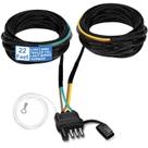 Chicote de Reboque Kbiykuy - 22 Pés, 4 Pinos e 5 Fios com Malha de Nylon