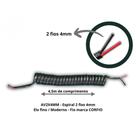 Chicote Elétrico Espiral 2 Fios - 4mm²