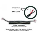 Chicote Elétrico Espiral 3 Fios - 2x4mm² / 1x1,50mm² Chicote Elétrico Espiral 3 Fios - 2x4mm² / 1x1,50mm²