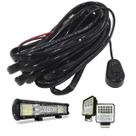 Chicote farol auxiliar barra led com 2 saídas relê fusível terminal botão de painel 12v 6 metros