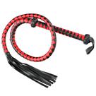 Chicote Longo Luxo Premium Vermelho com Preto Possui Franjas e Mede 143 cm