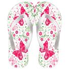 Chinela Feminina Estampa Florida Borboleta Rosa Modelo Delicado Macio e Confortável