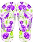 Chinela Feminina Estampada Florida Roxo Delicado Modelo Fofo Bonito e Confortável Chinela Feminina Estampada Florida Roxo Delicado Modelo Fofo Bonito e Confortável