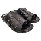 Chinelão masculino magnetico em couro preto cod: 95