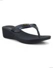 Chinelo Anabela Preto Feminino Confortável Antiderrapante