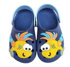 Chinelo babuche macio e confortável peixe azul