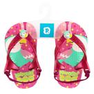 Chinelo Bebê Infantil Elástico Pimpolho Menina Rosa Papagaio