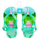 Chinelo Bebê Infantil Elástico Pimpolho Menina Verde Hipopotamo