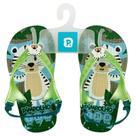 Chinelo Bebê Infantil Elástico Pimpolho Menino Verde Tigre