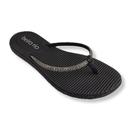 Chinelo Beira Rio Casual Confort Tiras Brilhantes Feminino Preto