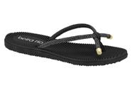 Chinelo Beira Rio Feminino Flat Strass 8395.227 Diamond Black