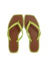 Chinelo Bico Quadrado Dedo Feminino Casual Verão Verde Chinelo Bico Quadrado Dedo Feminino Casual Verão Verde