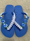 Chinelo Bordado Azul Naval 35/36