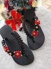 Chinelo bordado flor de todo dia 39-40