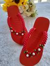 Chinelo bordado flor de todo dia