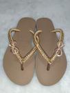Chinelo bordado slim rose Gold 37/38 Chinelo bordado slim rose Gold 37/38