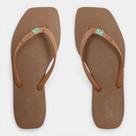 Chinelo Brizza Arezzo Square Marrom