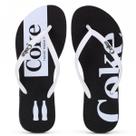 Chinelo Coca Cola Akaroa Preto e Branco - Feminino