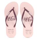Chinelo Coca Cola Alma Rosa Claro e Bordô - Feminino