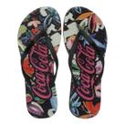 Chinelo Coca Cola Bahai Feminino Preto