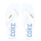 Chinelo Coca Cola Bianco Square Branco e Azul - Feminino