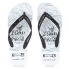 Chinelo Coca Cola Paper Branco e Preto - Juvenil