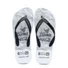 Chinelo Coca Cola Paper Branco/Preto